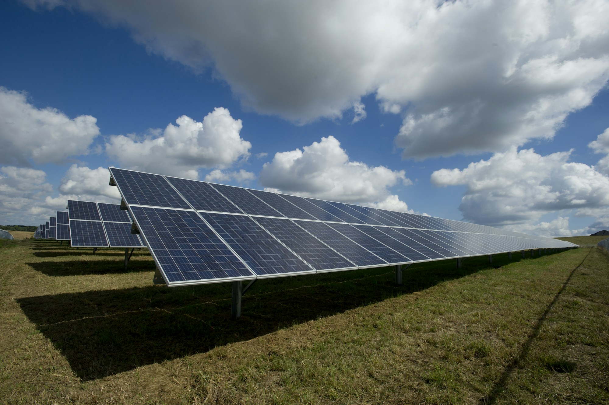 Solar panels on a residential rooftop in Huntington, Long Island